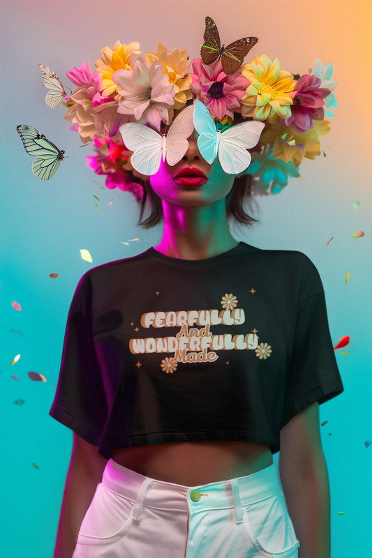 Fearful and Wonderful (Black) - Crop Top