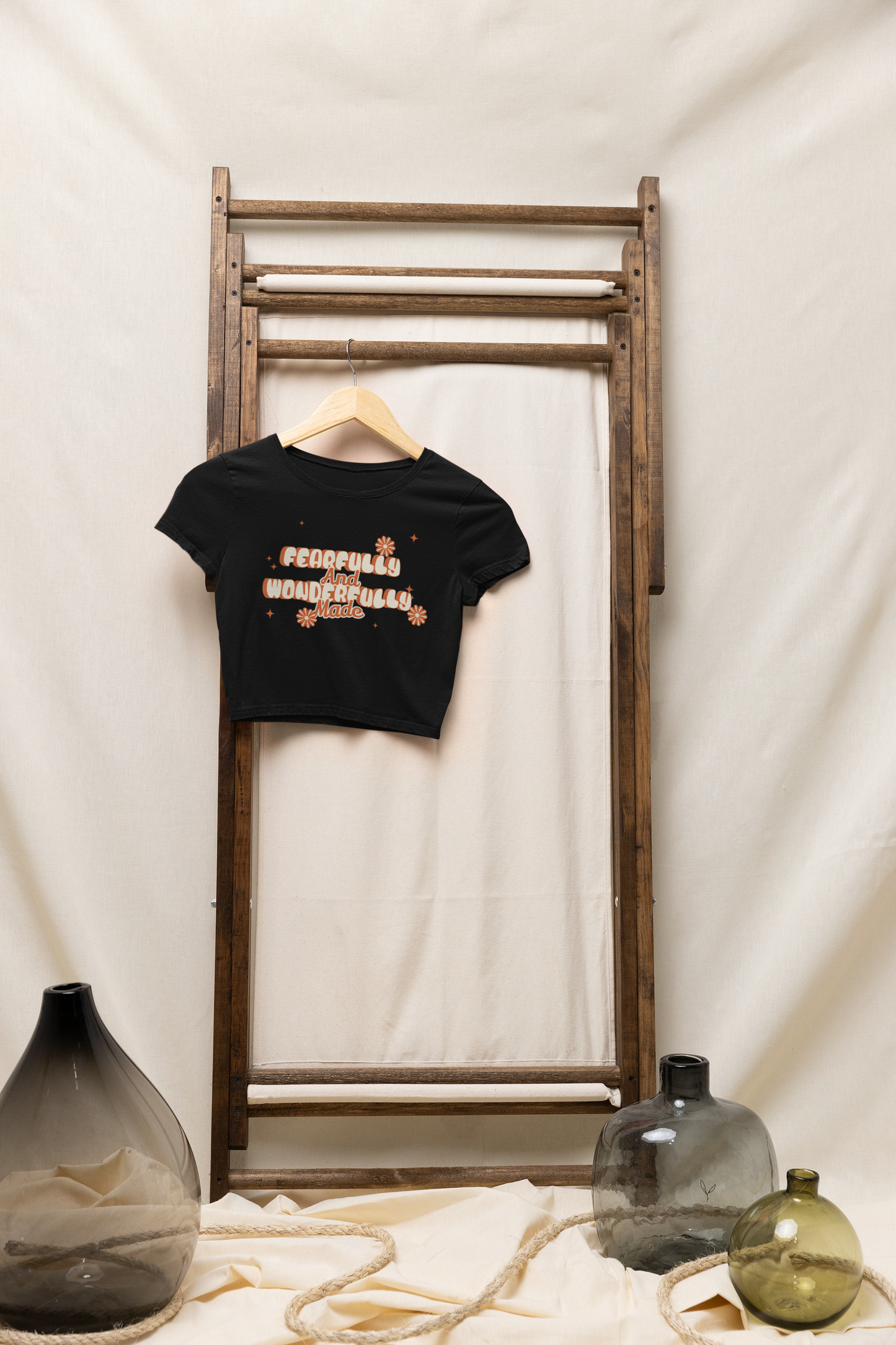 Fearful and Wonderful (Black) - Crop Top