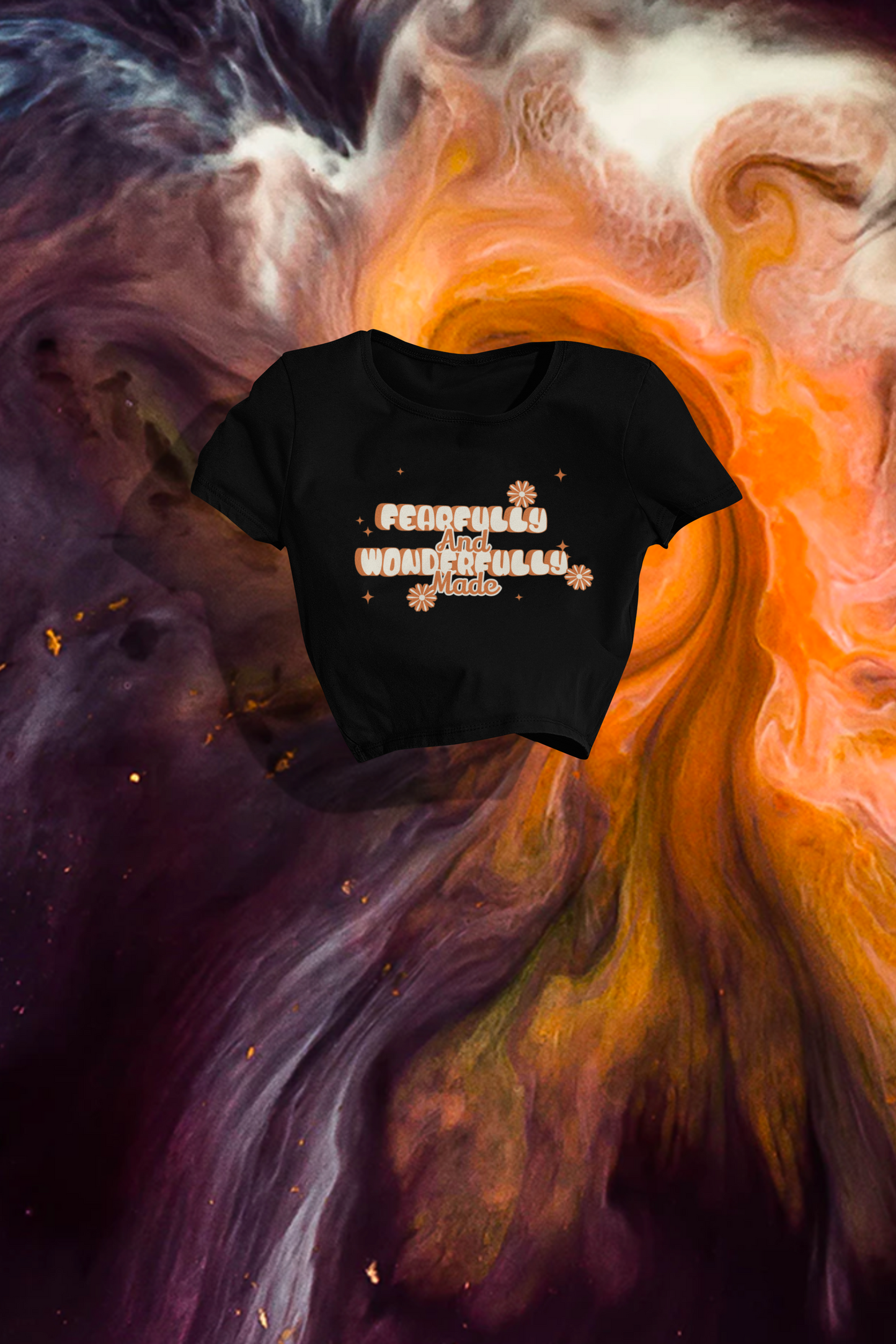 Fearful and Wonderful (Black) - Crop Top