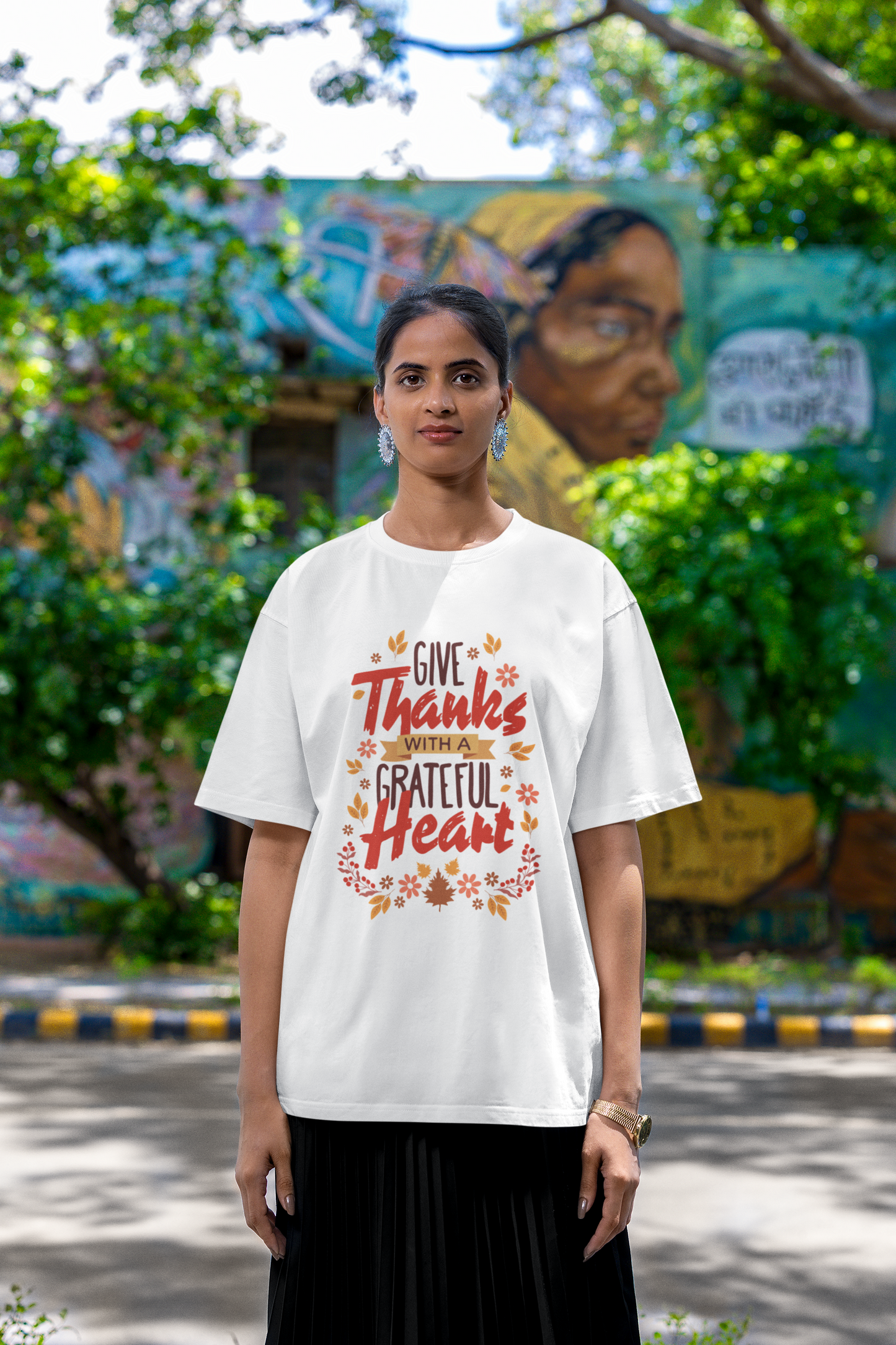 Give Thanks - Oversized Classic T-Shirt