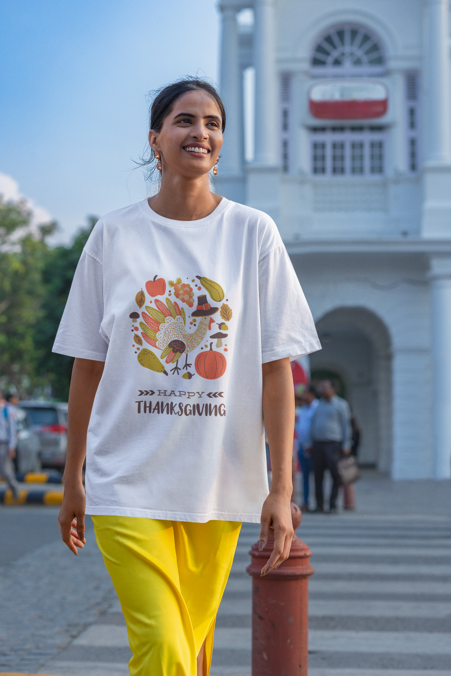 Happy Thanksgiving - Oversized Classic T-Shirt