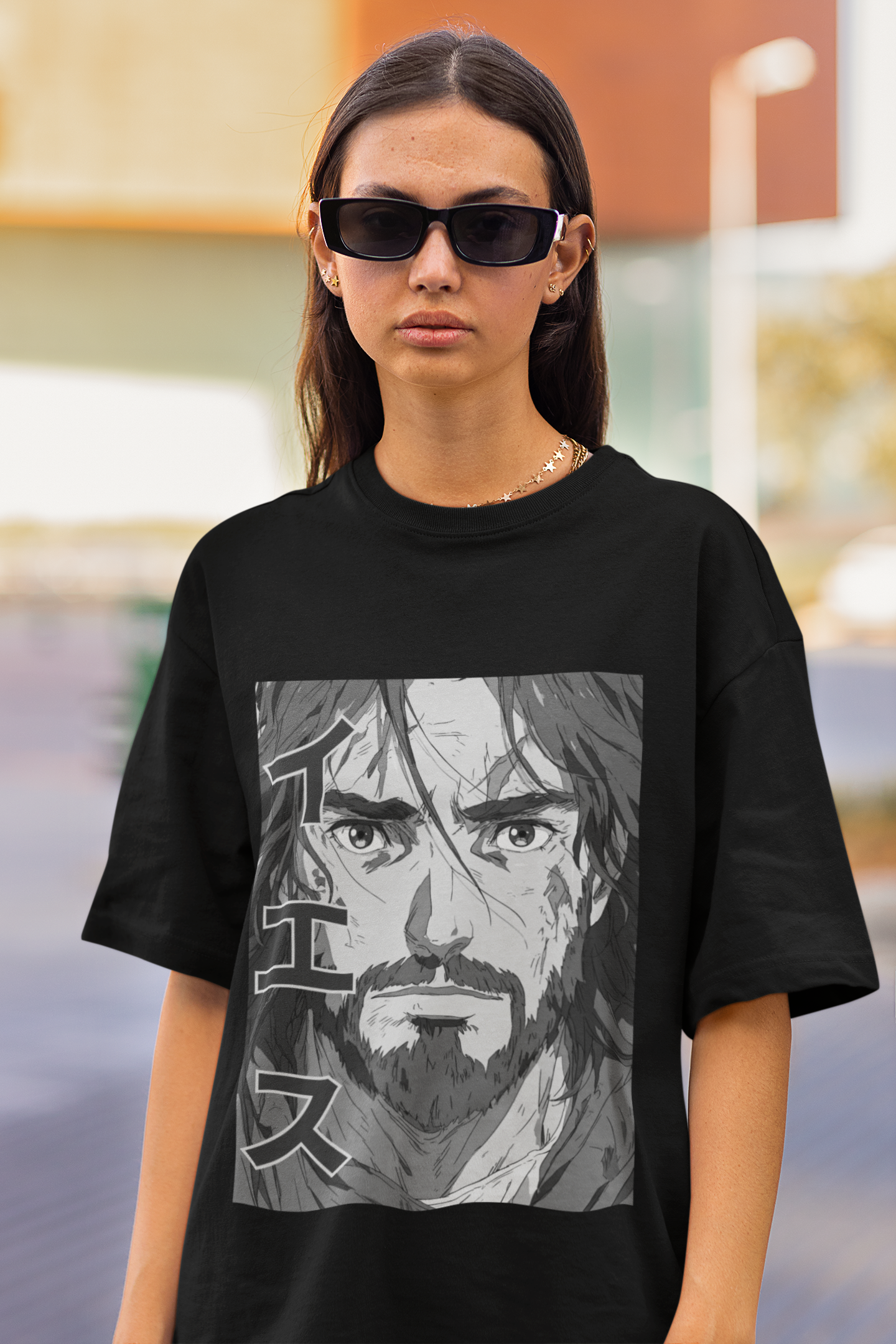 Jesus Anime - Oversized T-Shirt