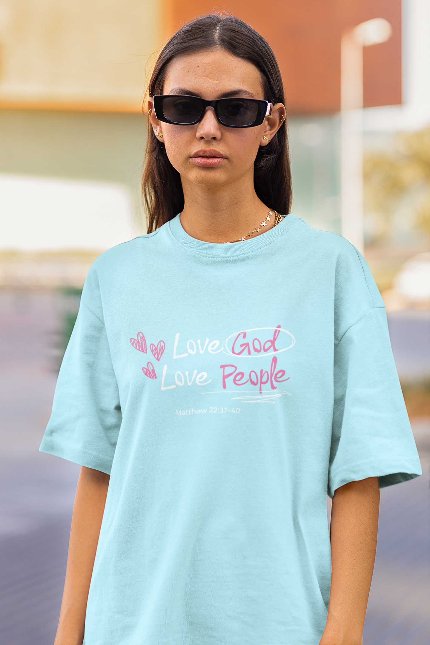 Love God Love People - Unisex Oversized T-Shirt